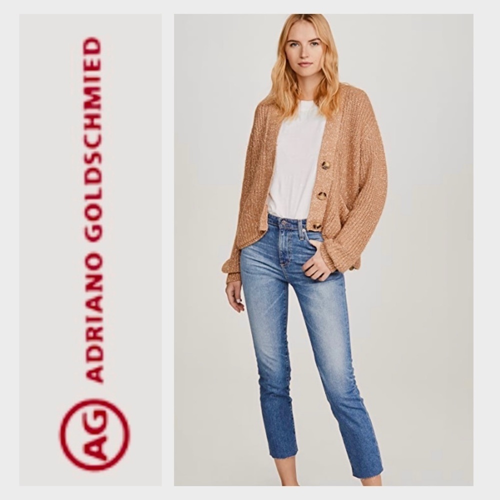 NEW AG Isabelle High-Rise Straight Crop Jean